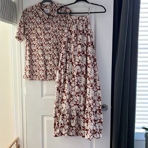 Tropical Shirt and Halter Dress